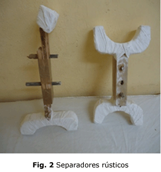 Fig. 2 Separadores rústicos